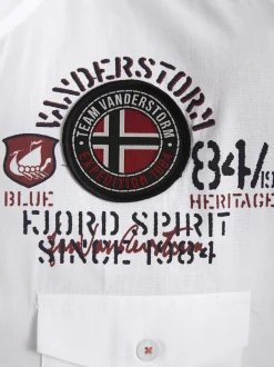 Jan Vanderstorm Herren Kurzarmhemd - SNOFRED in weiß