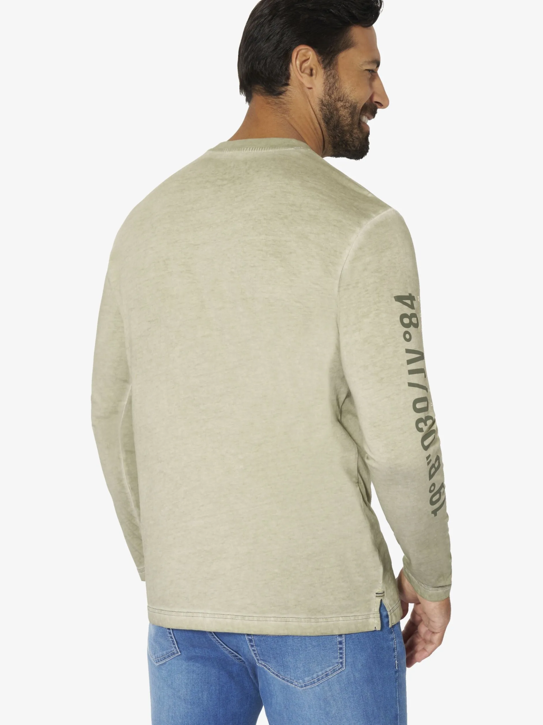 Jan Vanderstorm Herren Langarmshirt - JASIR in oliv