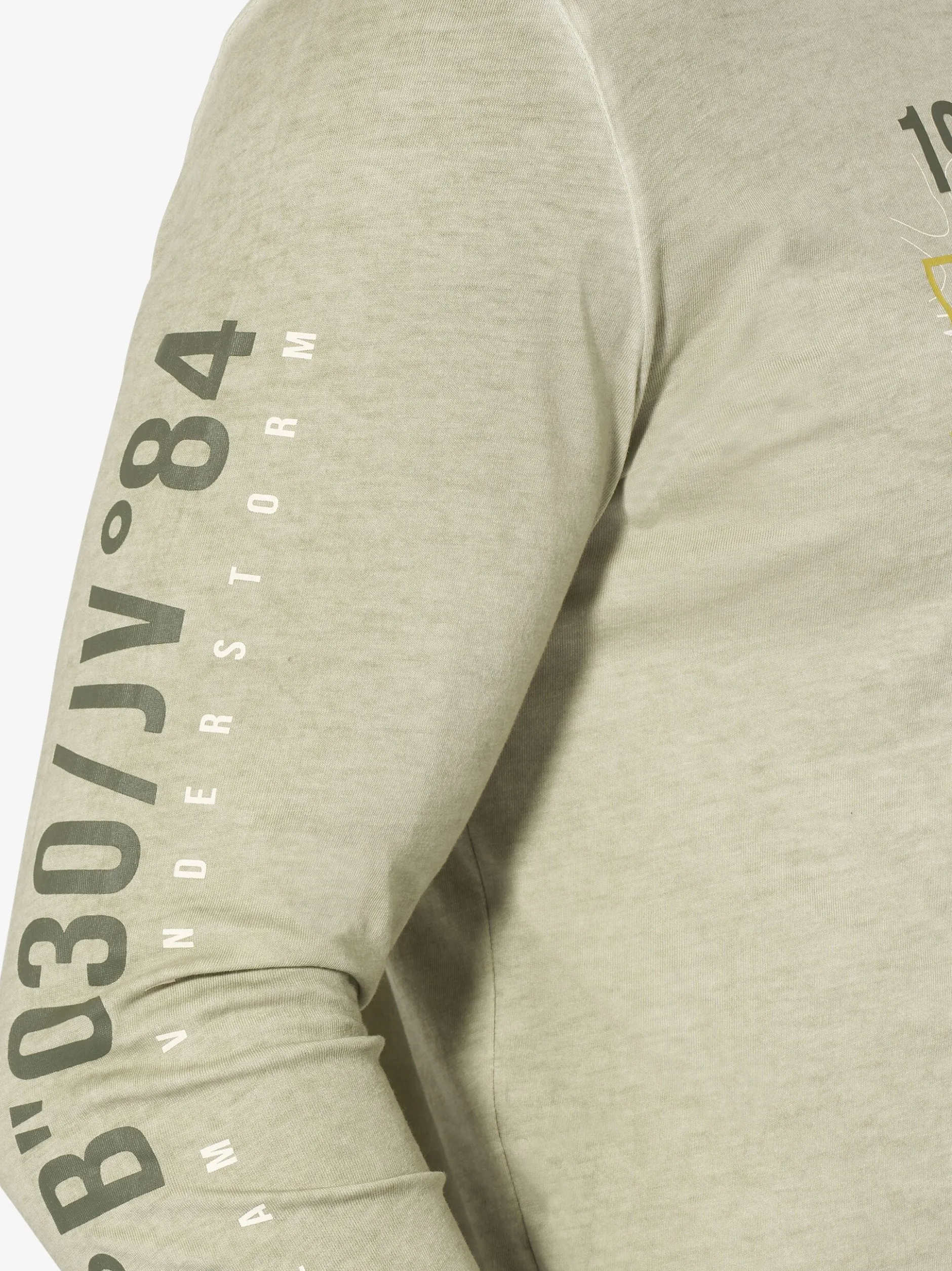 Jan Vanderstorm Herren Langarmshirt - JASIR in oliv