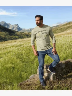 Jan Vanderstorm Herren Langarmshirt - JASIR in oliv