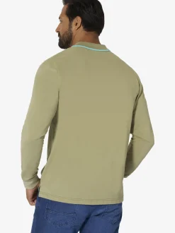 Jan Vanderstorm Herren Langarm-Poloshirt - FREDMAR in oliv