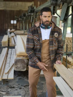 Jan Vanderstorm Herren Outdoorhemd - FAAPE in braun