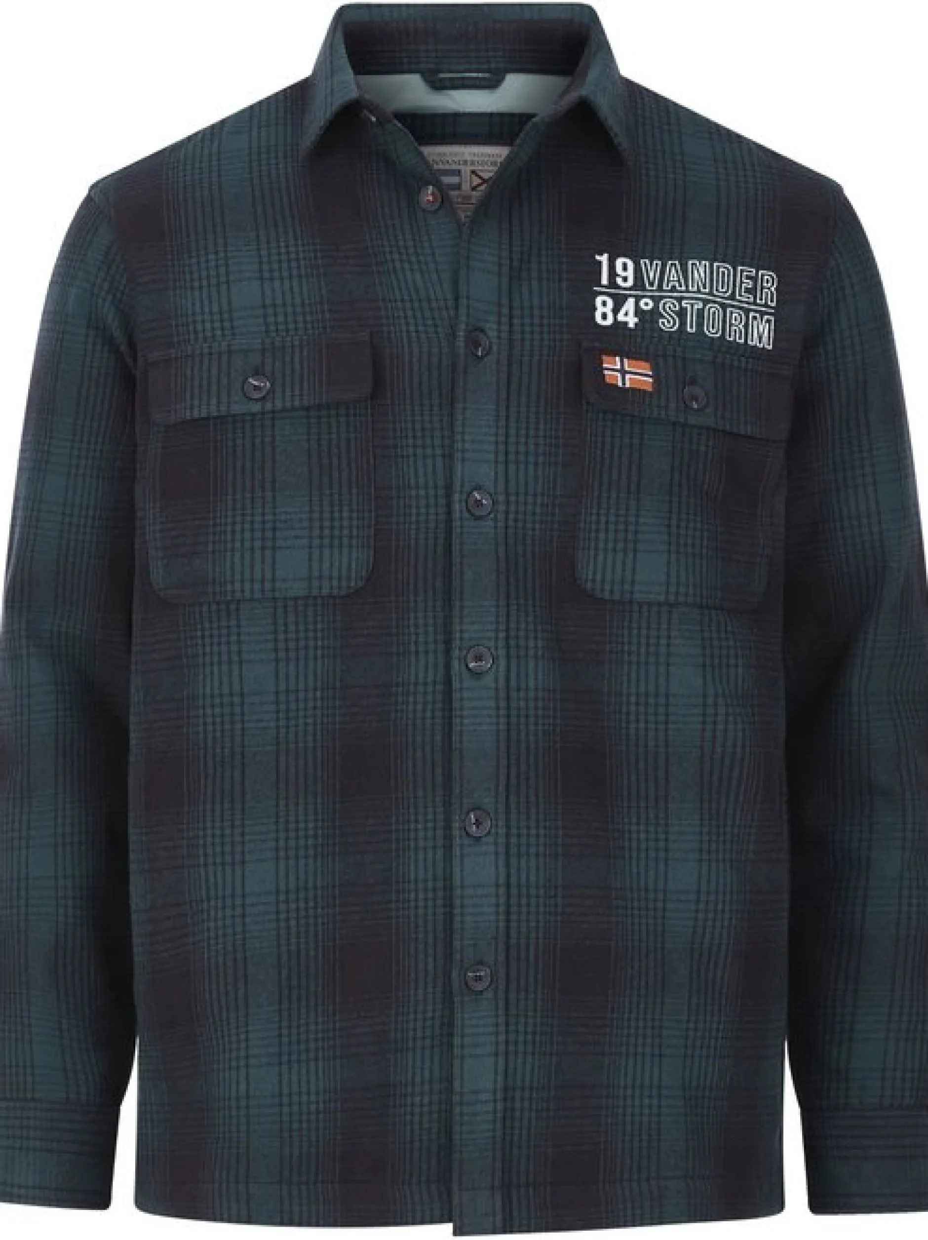 Jan Vanderstorm Herren Outdoorhemd - OLAFSTAD in petrol