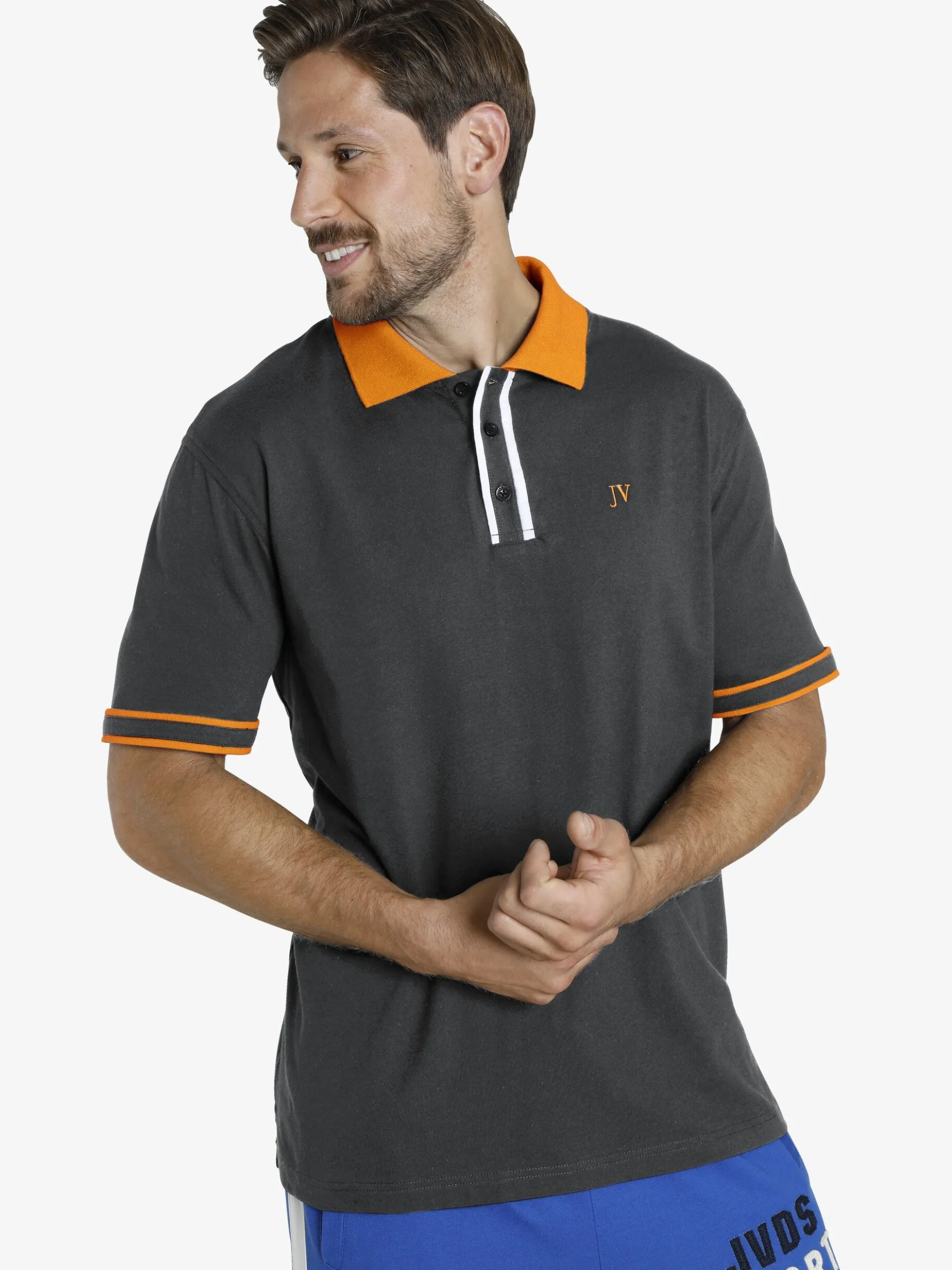 Jan Vanderstorm Herren Poloshirt - ISFRIED in grau