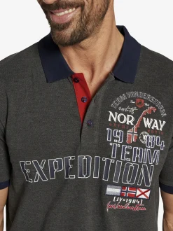 Jan Vanderstorm Herren Poloshirt - ERLING in anthrazit
