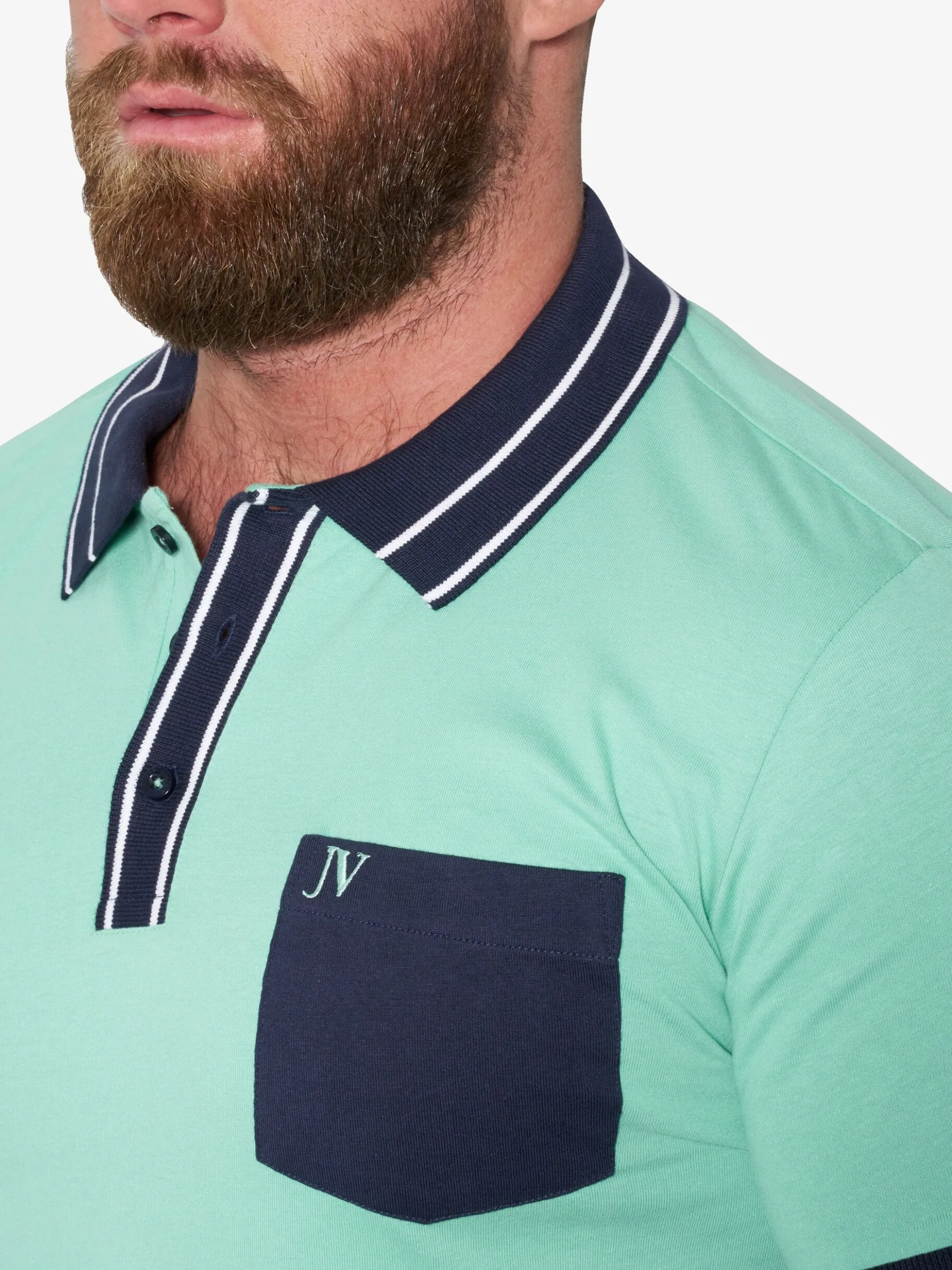Jan Vanderstorm Herren Poloshirt - SKALLE im 2er-Pack in grün