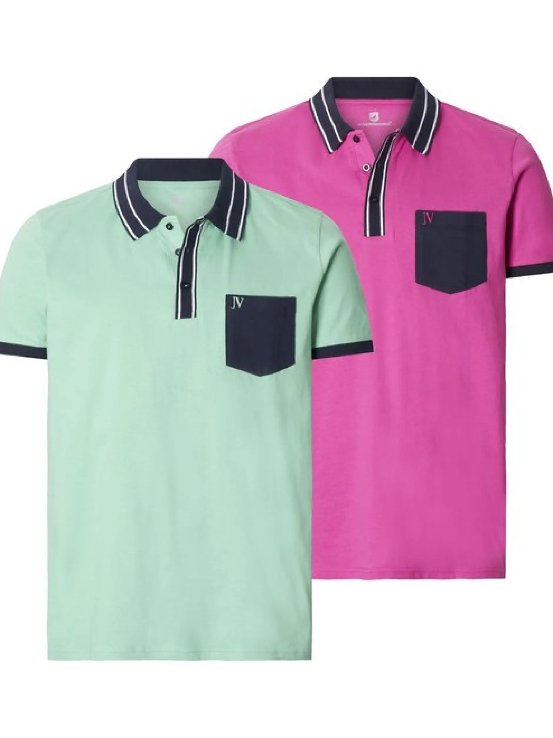 Jan Vanderstorm Herren Poloshirt - SKALLE im 2er-Pack in grün
