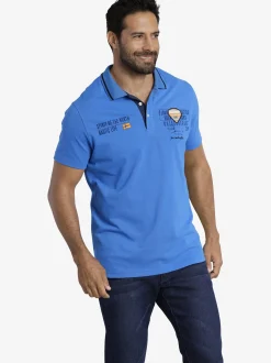 Jan Vanderstorm Herren Poloshirt - HALLFRED in blau