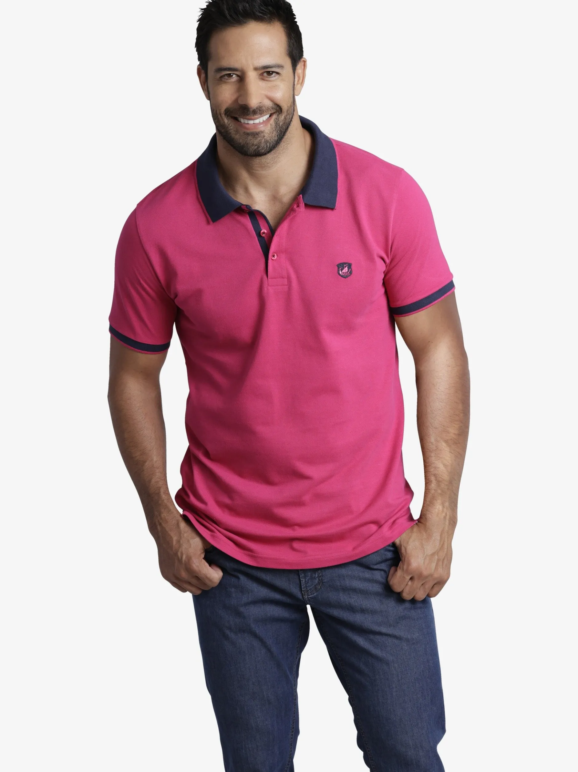 Jan Vanderstorm Herren Poloshirt - LAVRANS in pink