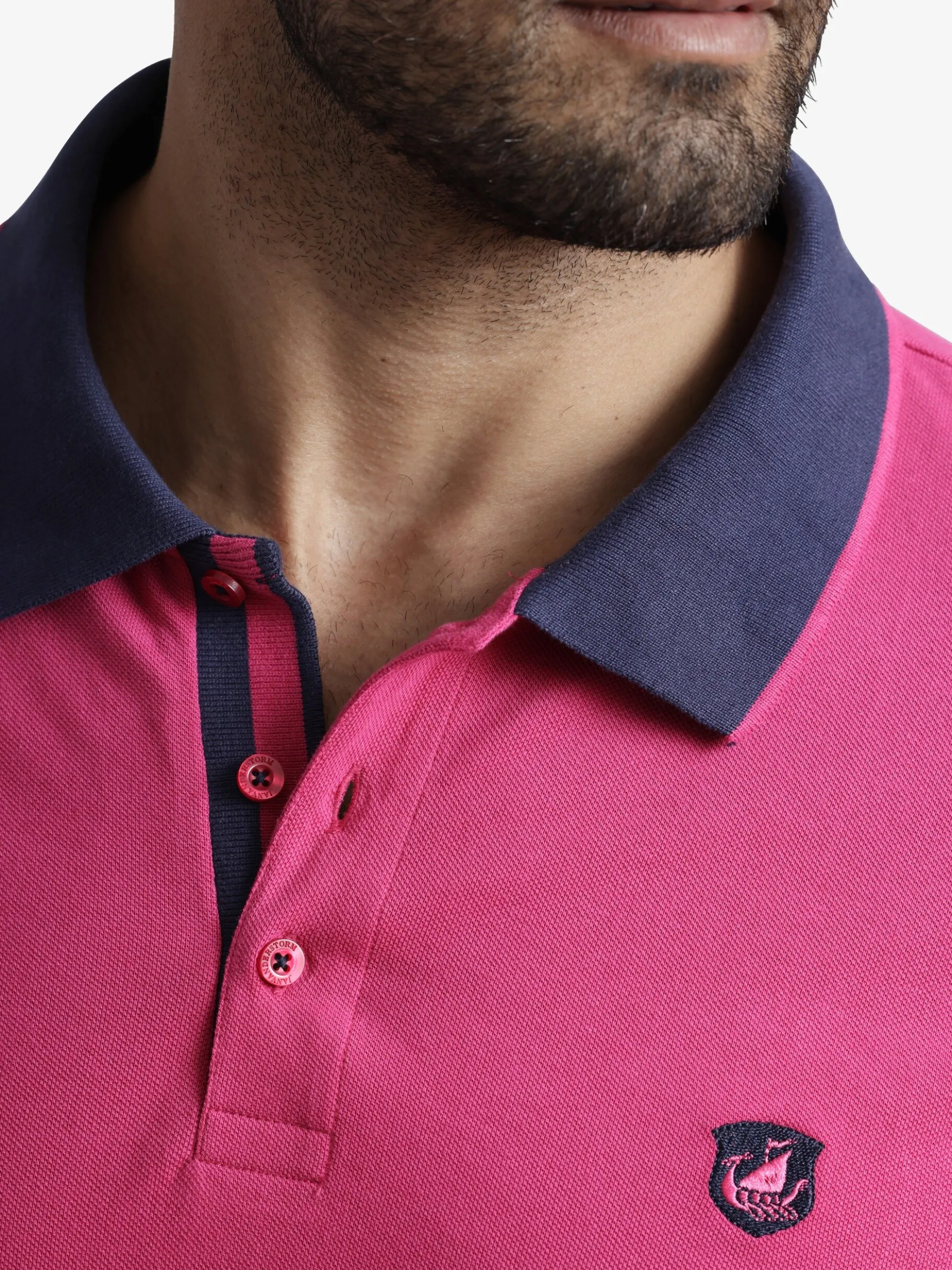 Jan Vanderstorm Herren Poloshirt - LAVRANS in pink