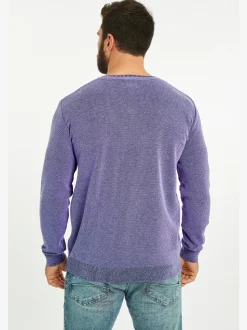 Jan Vanderstorm Herren Pullover - KEIMO in lila