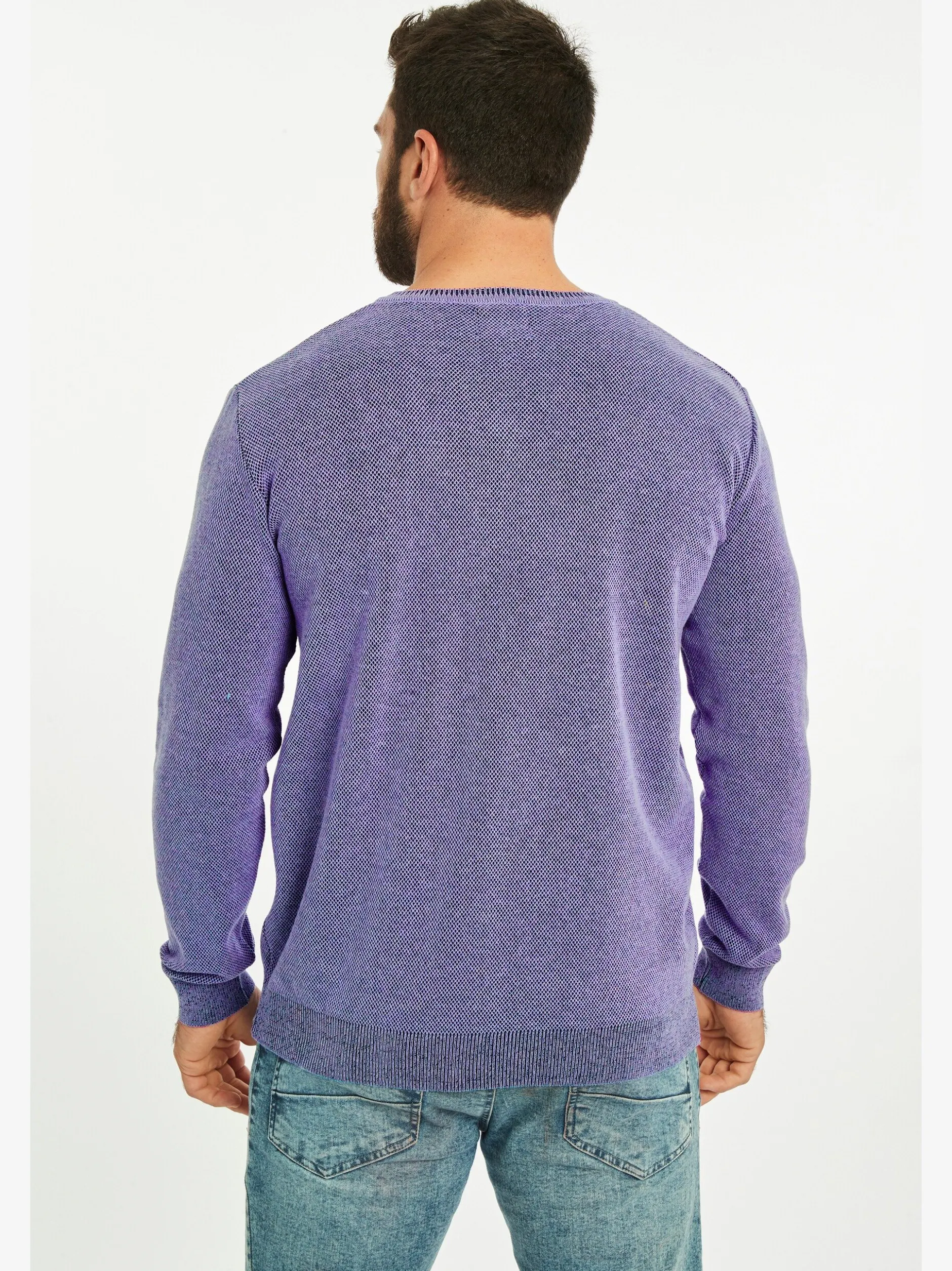 Jan Vanderstorm Herren Pullover - KEIMO in lila
