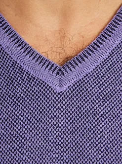 Jan Vanderstorm Herren Pullover - KEIMO in lila