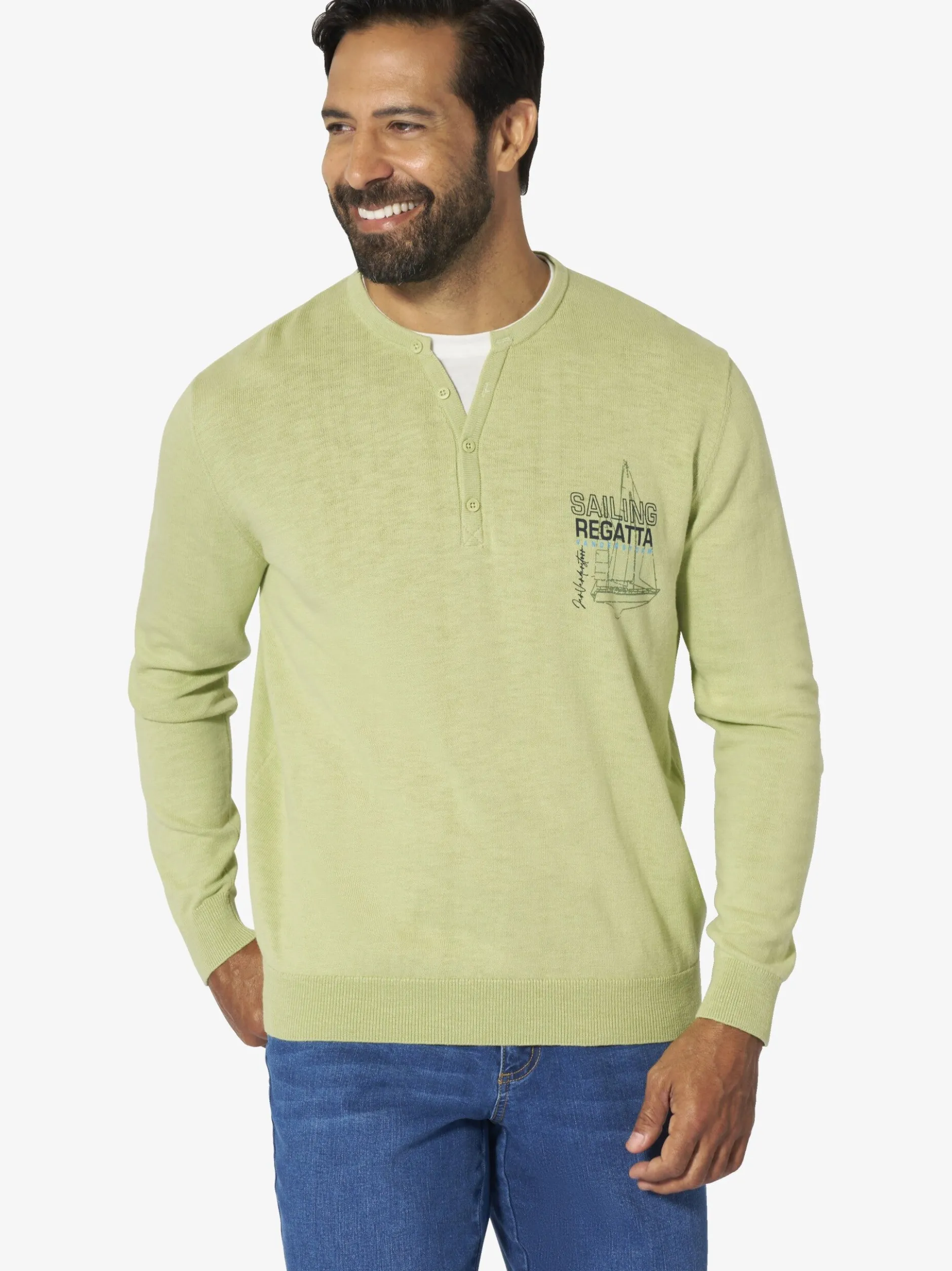 Jan Vanderstorm Herren Pullover - ENDRICH in lind