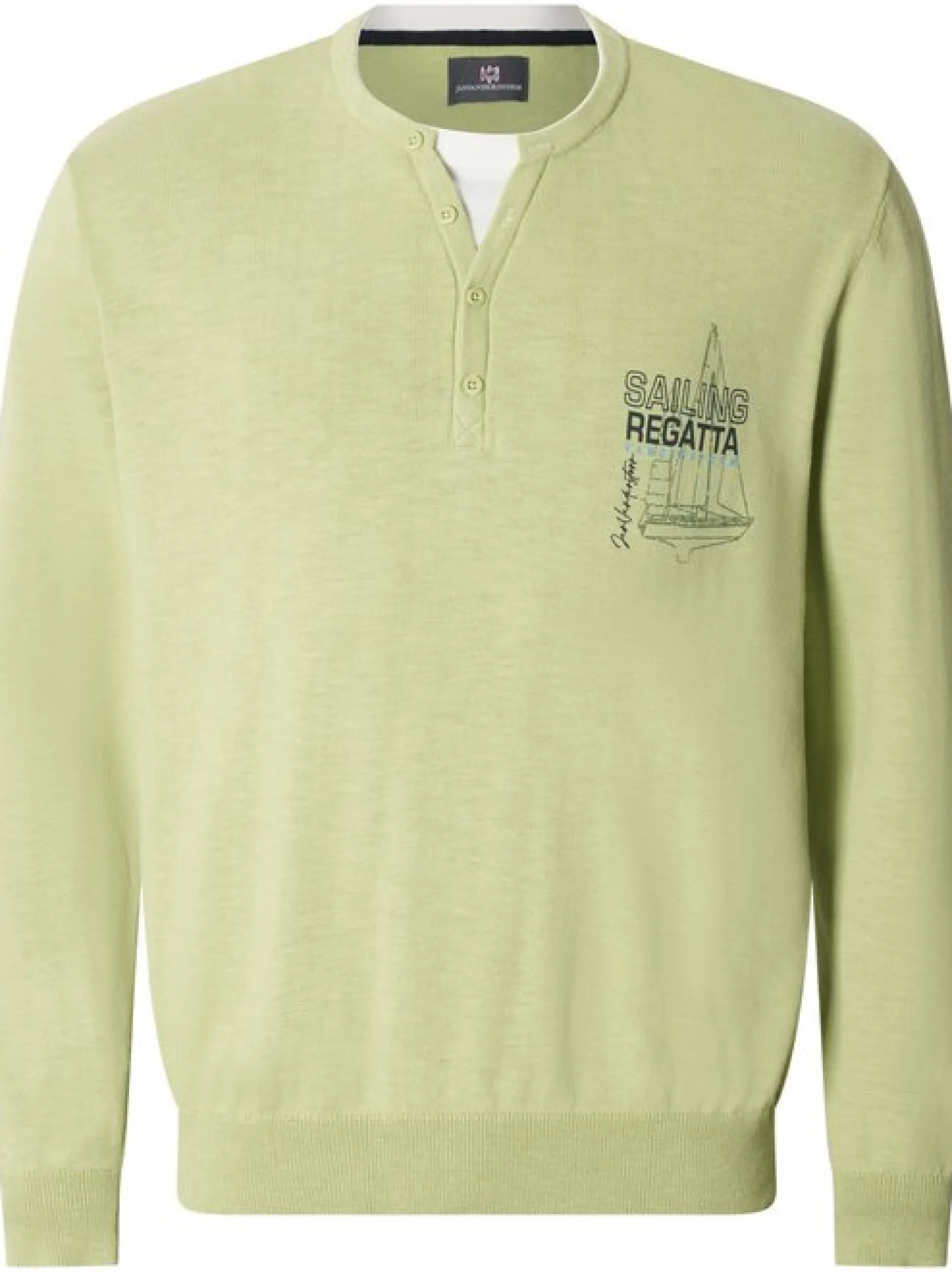 Jan Vanderstorm Herren Pullover - ENDRICH in lind