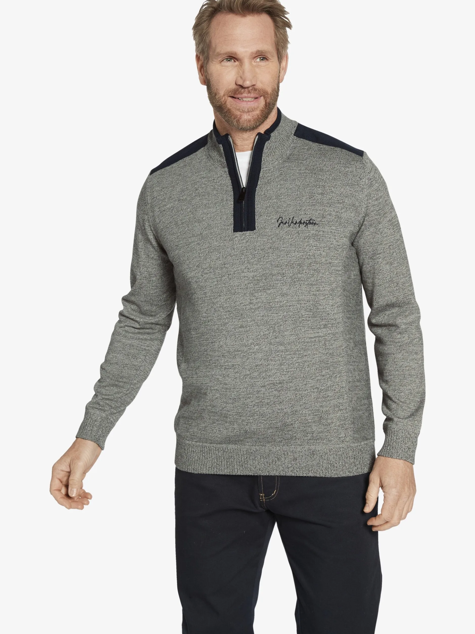 Jan Vanderstorm Herren Pullover - DAIN in grau