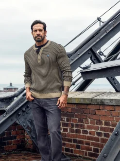 Jan Vanderstorm Herren Pullover - AKSELVIK in schwarz beige