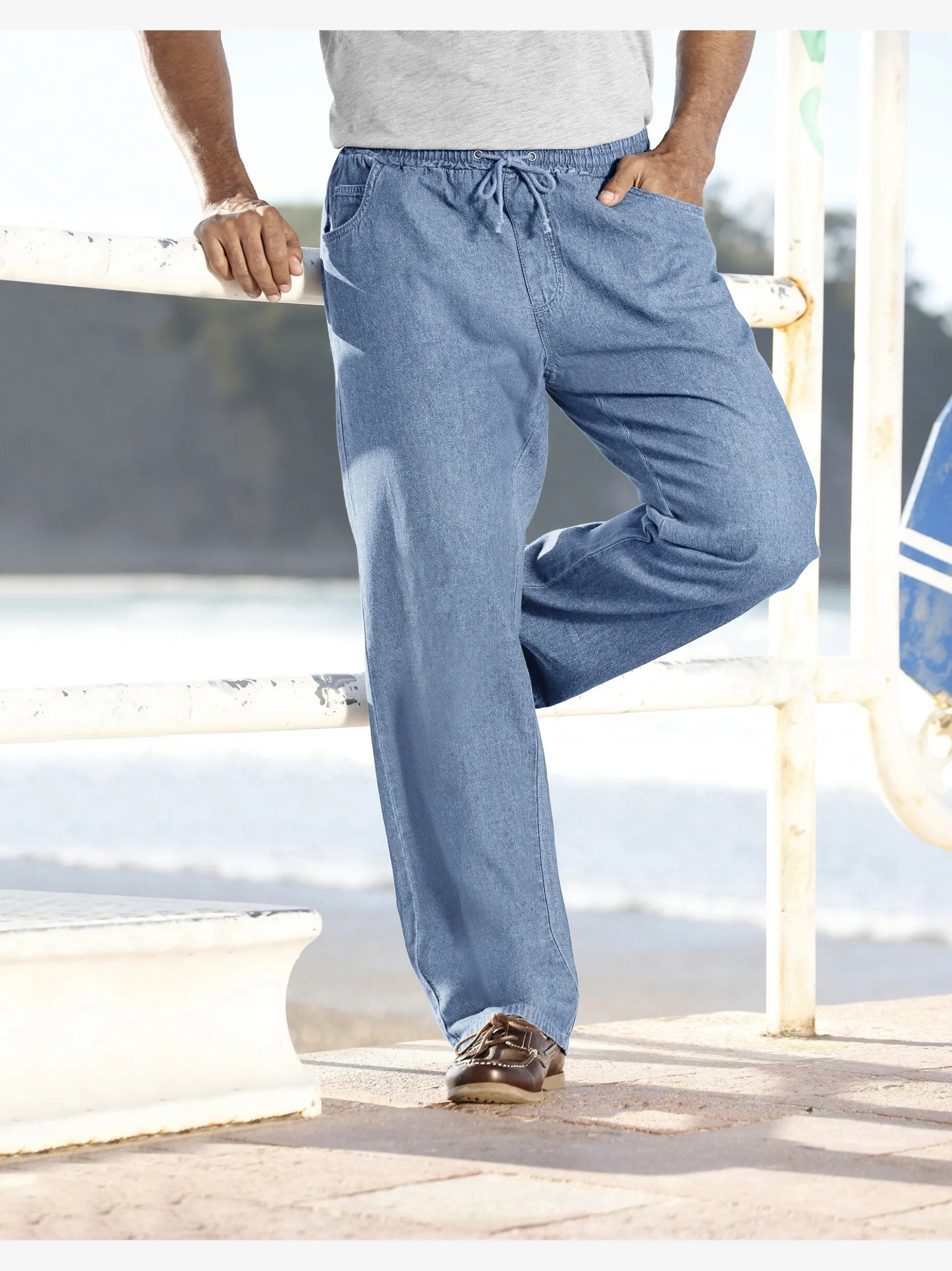 Jan Vanderstorm Herren Schlupfjeans - DAAN in blau