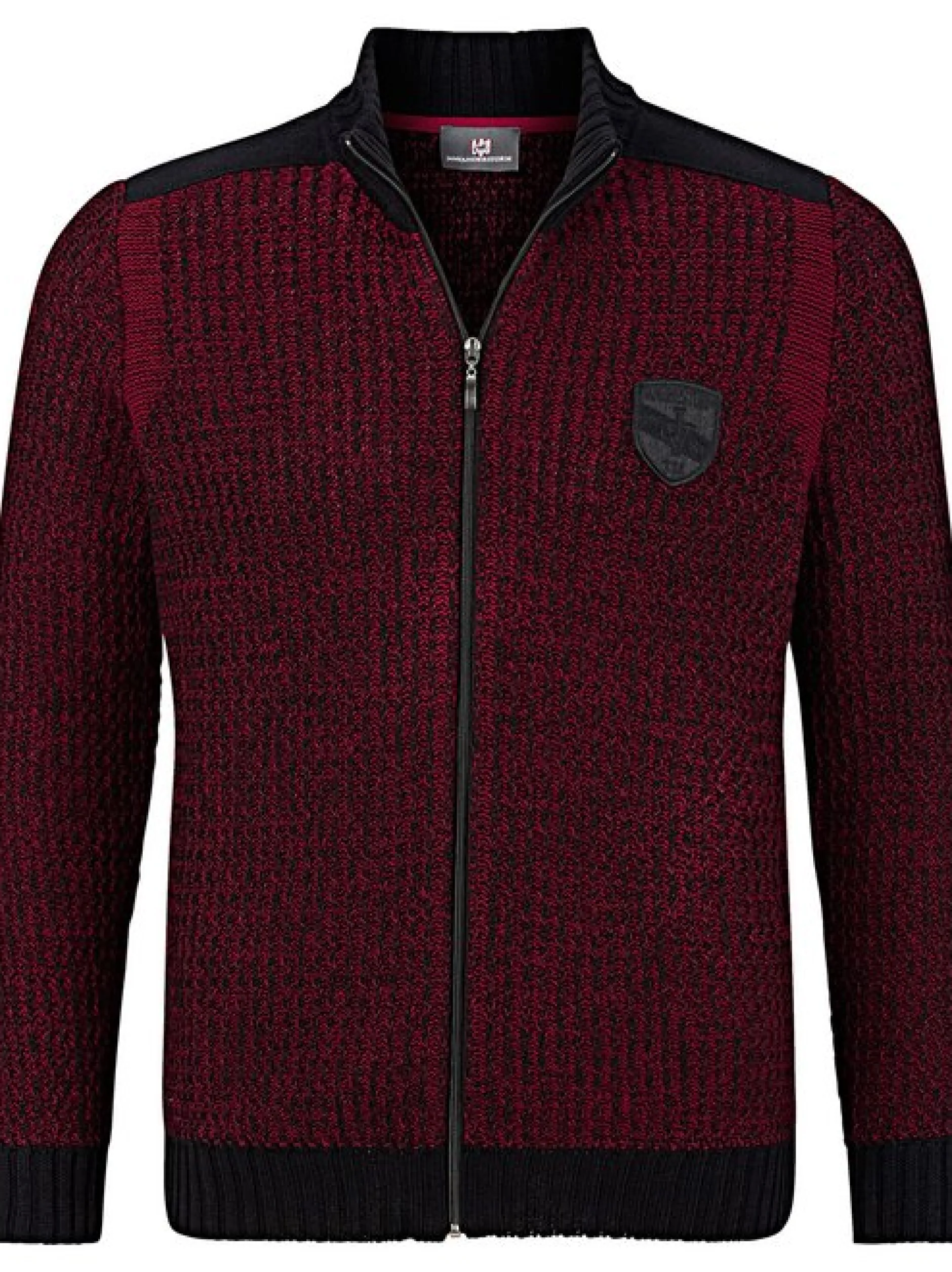 Jan Vanderstorm Herren Strickjacke - HALSTEN in rot