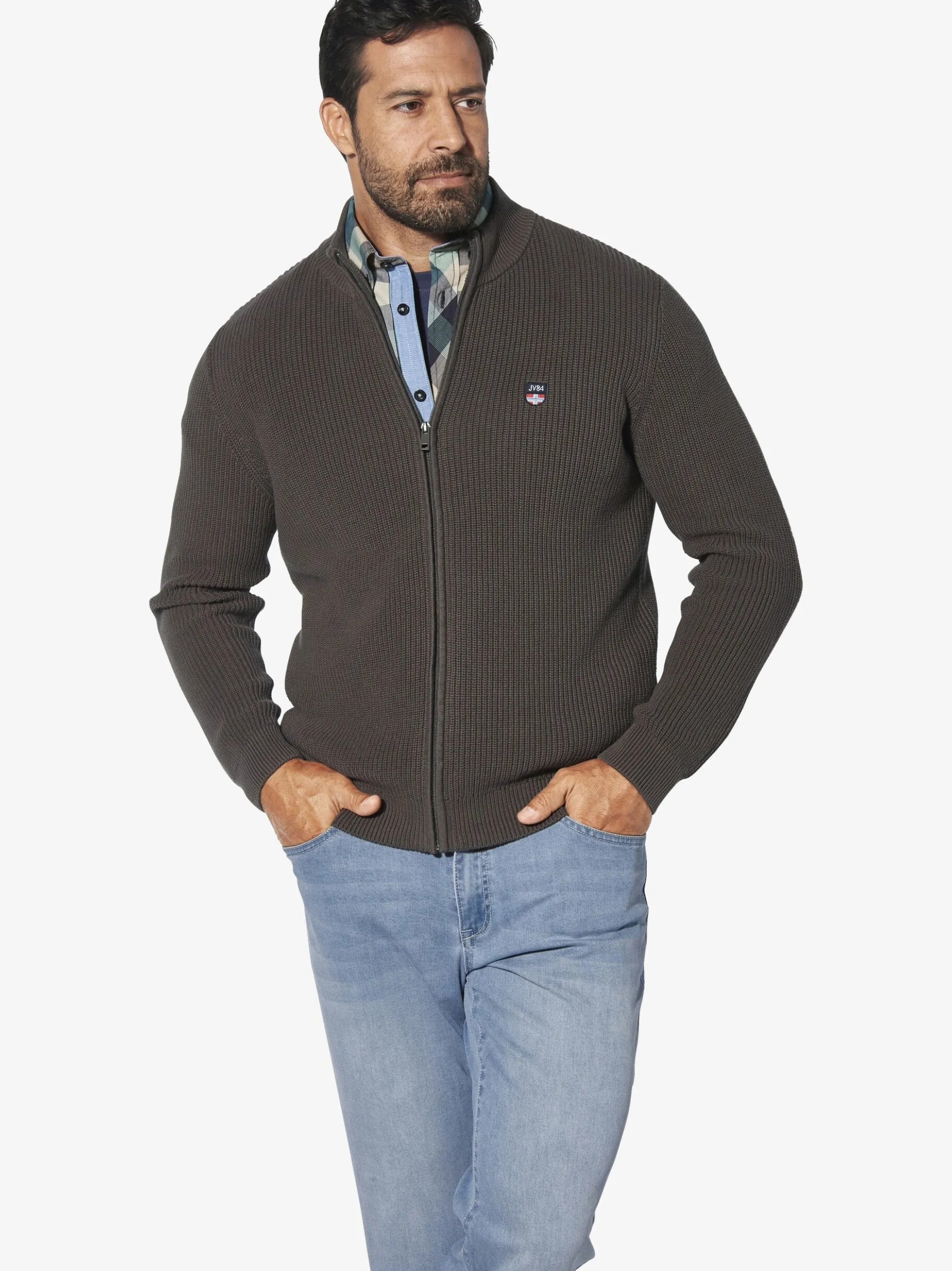 Jan Vanderstorm Herren Strickjacke - NORANDER in braun