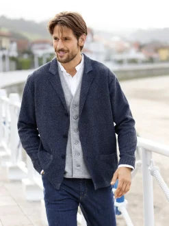 Jan Vanderstorm Herren Strickjacke - ASGER in blau