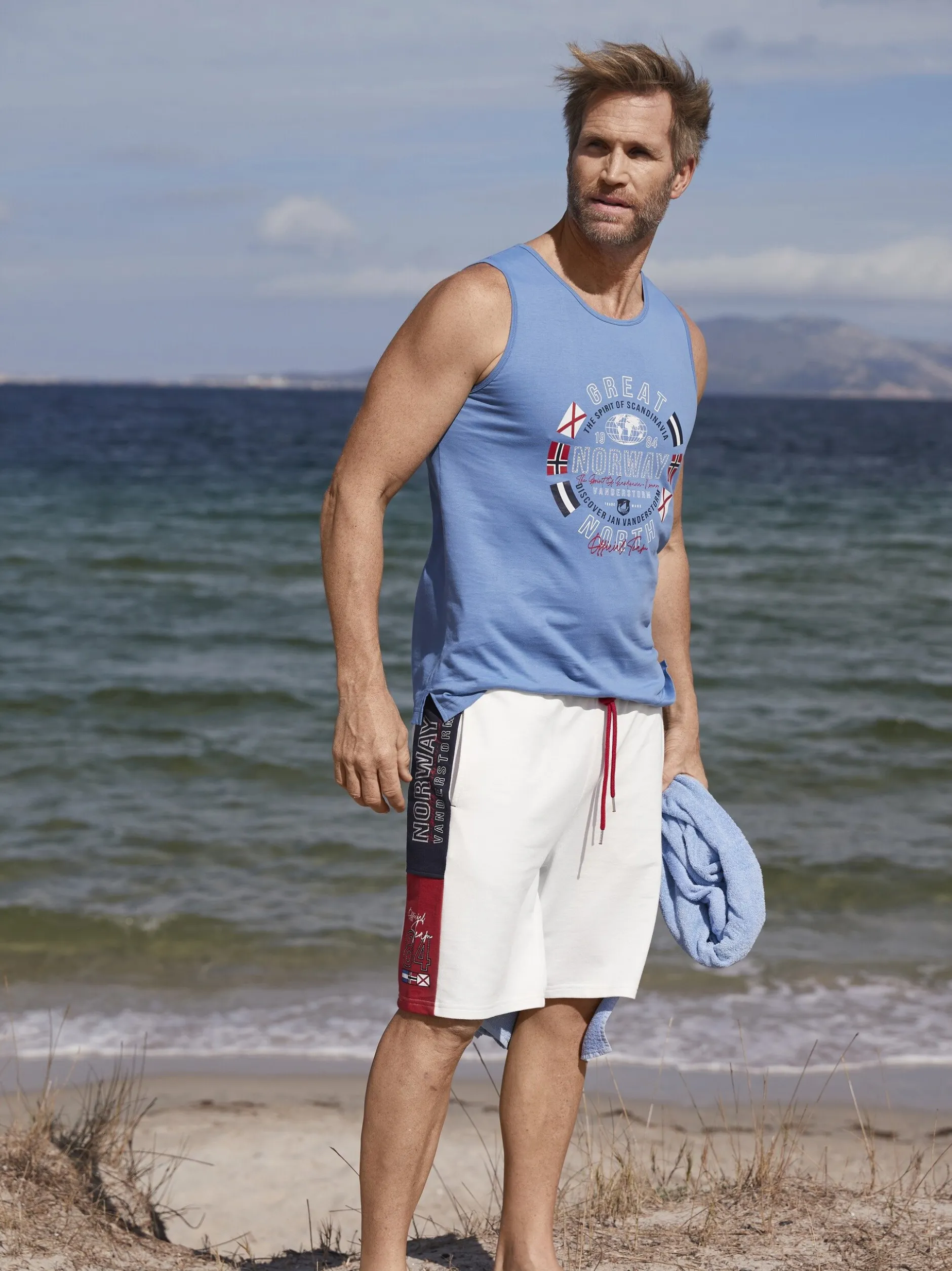 Jan Vanderstorm Herren Tanktop - TAMPPI in blau