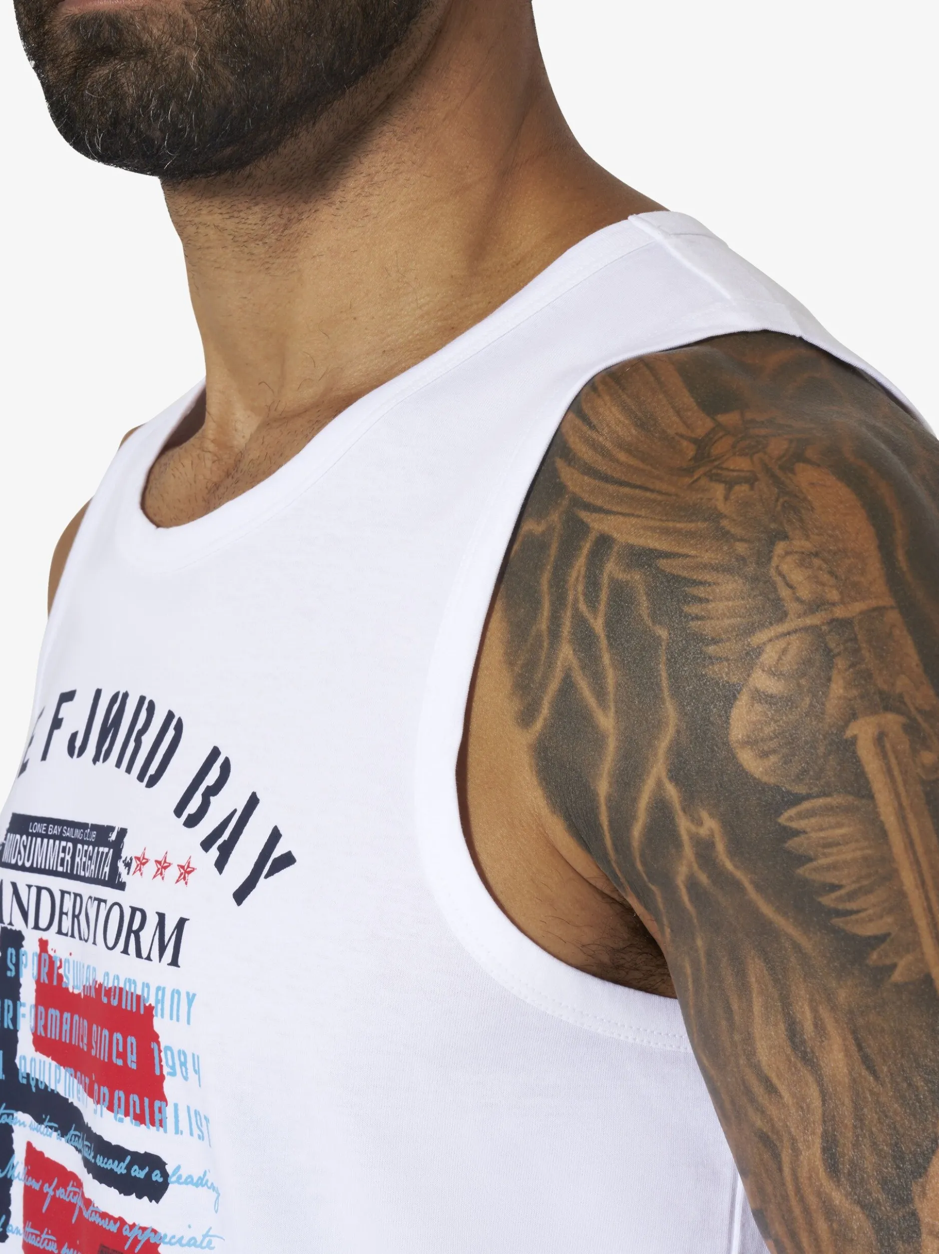 Jan Vanderstorm Herren Tanktop - OLOF in weiß