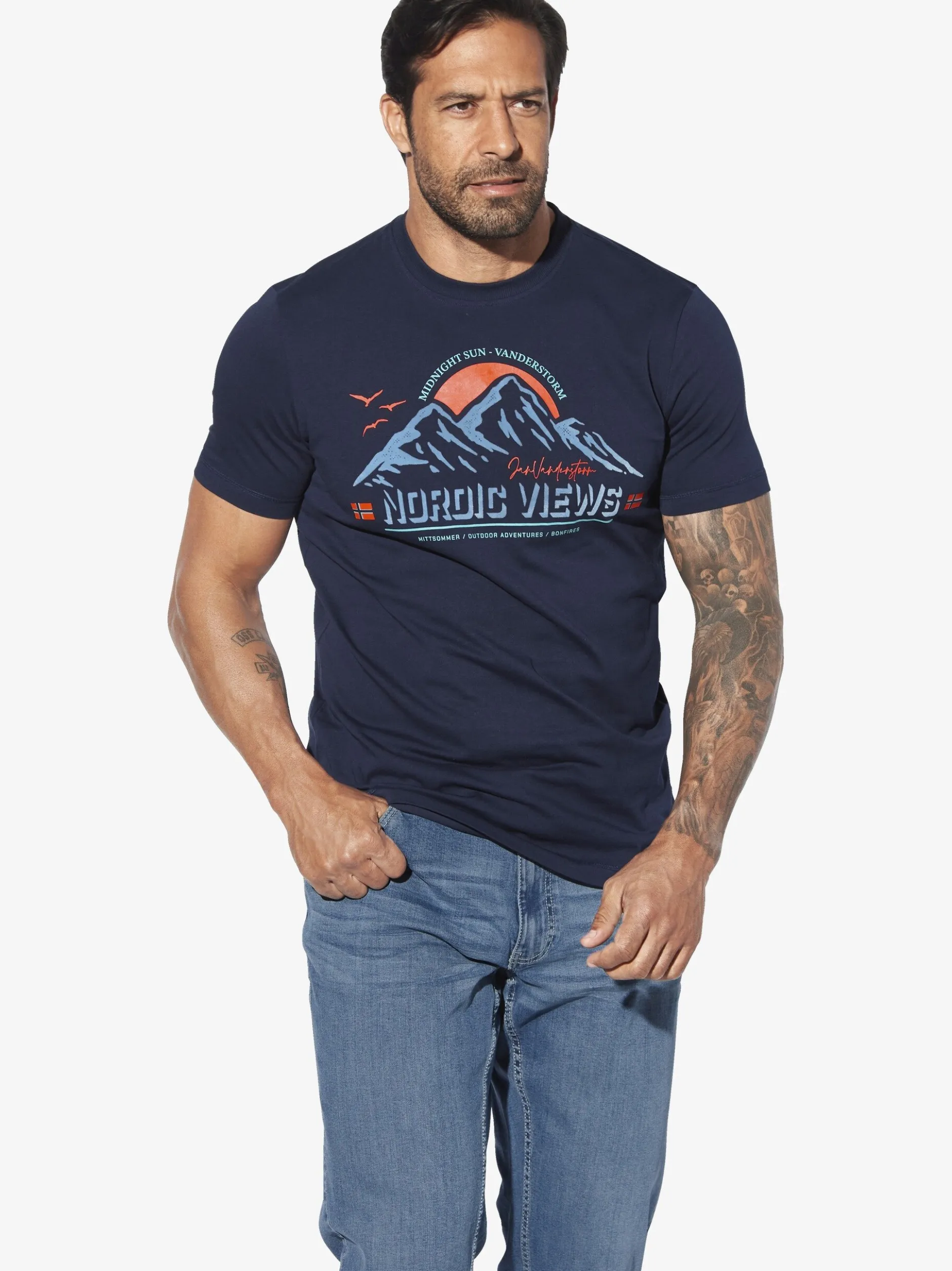 Jan Vanderstorm Herren T-Shirt - SVENBOR in blau