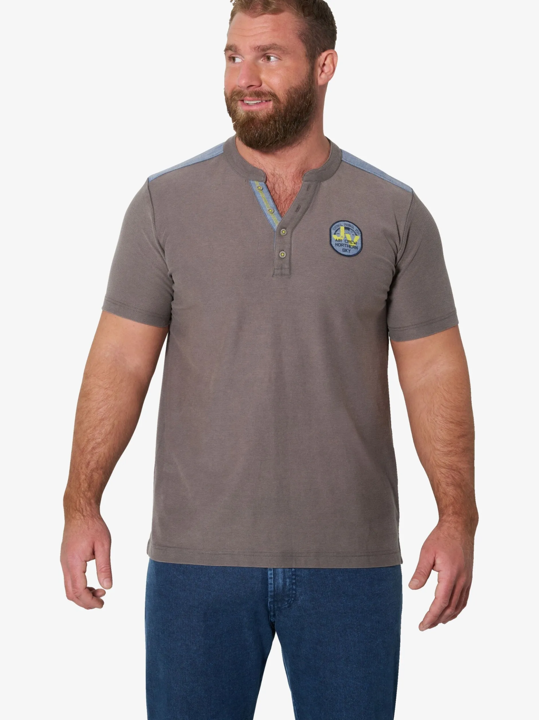 Jan Vanderstorm Herren T-Shirt - DOMALDOR in grau