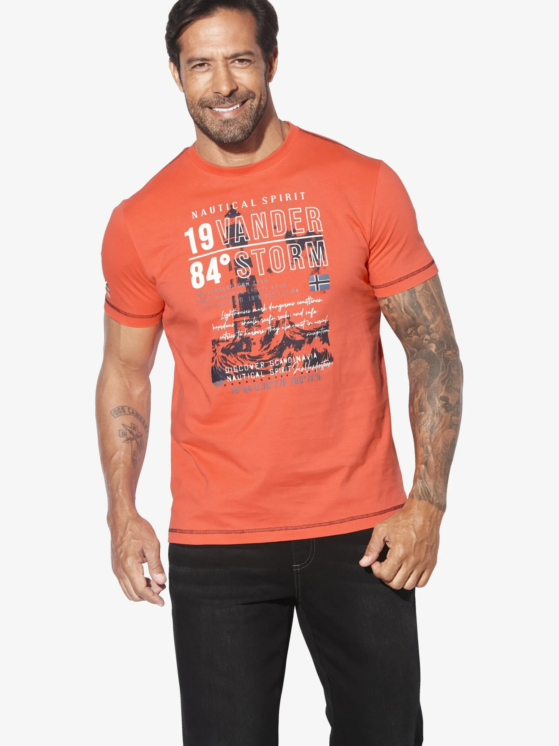 Jan Vanderstorm Herren T-Shirt - MORKHEIM in orange