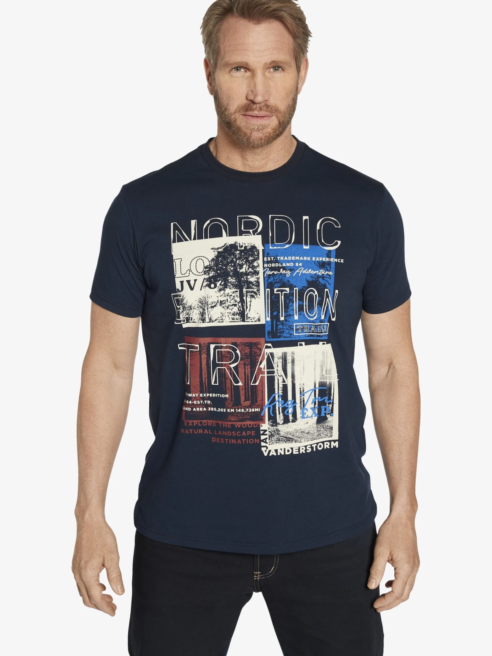 Jan Vanderstorm Herren T-Shirt - TANDRUP in blau