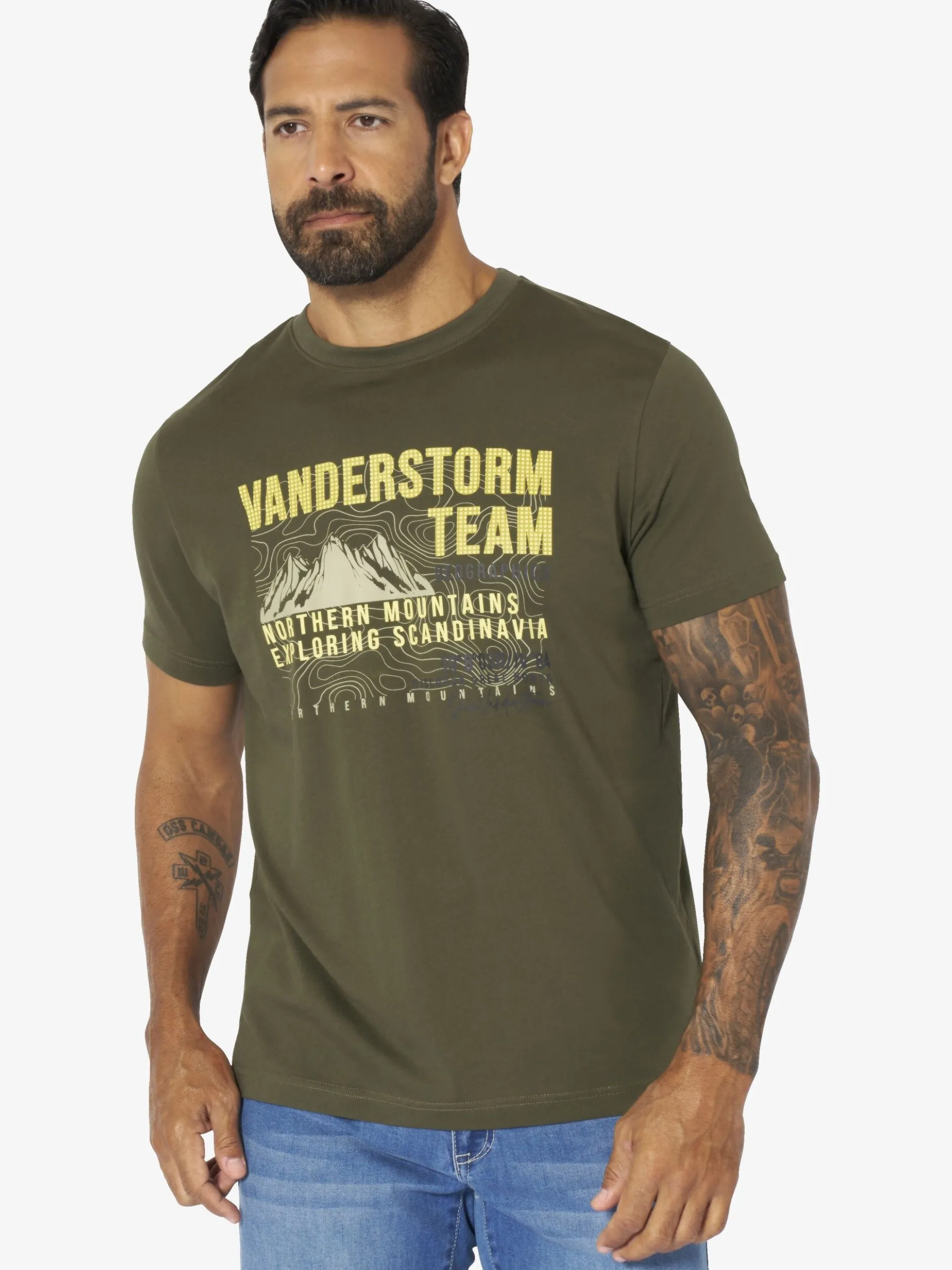 Jan Vanderstorm Herren T-Shirt - BALVAR in khaki