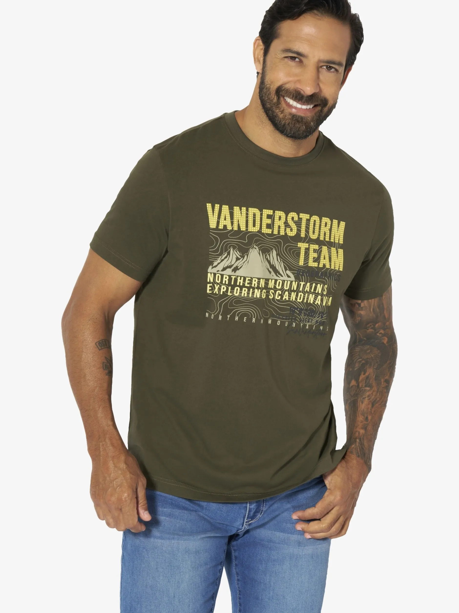 Jan Vanderstorm Herren T-Shirt - BALVAR in khaki