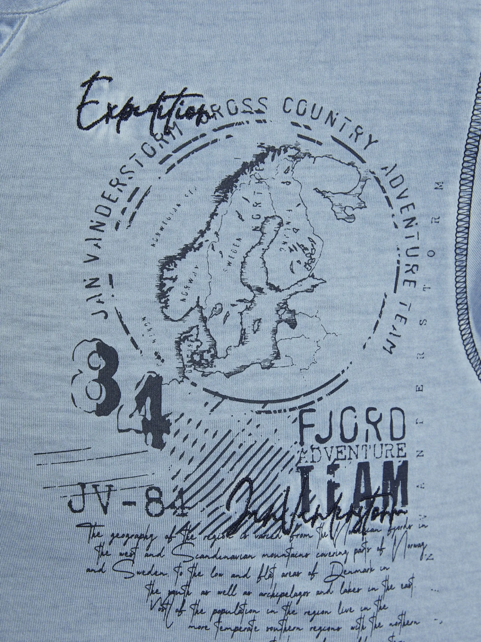 Jan Vanderstorm Herren T-Shirt - GODBERT in blau