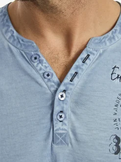 Jan Vanderstorm Herren T-Shirt - GODBERT in blau
