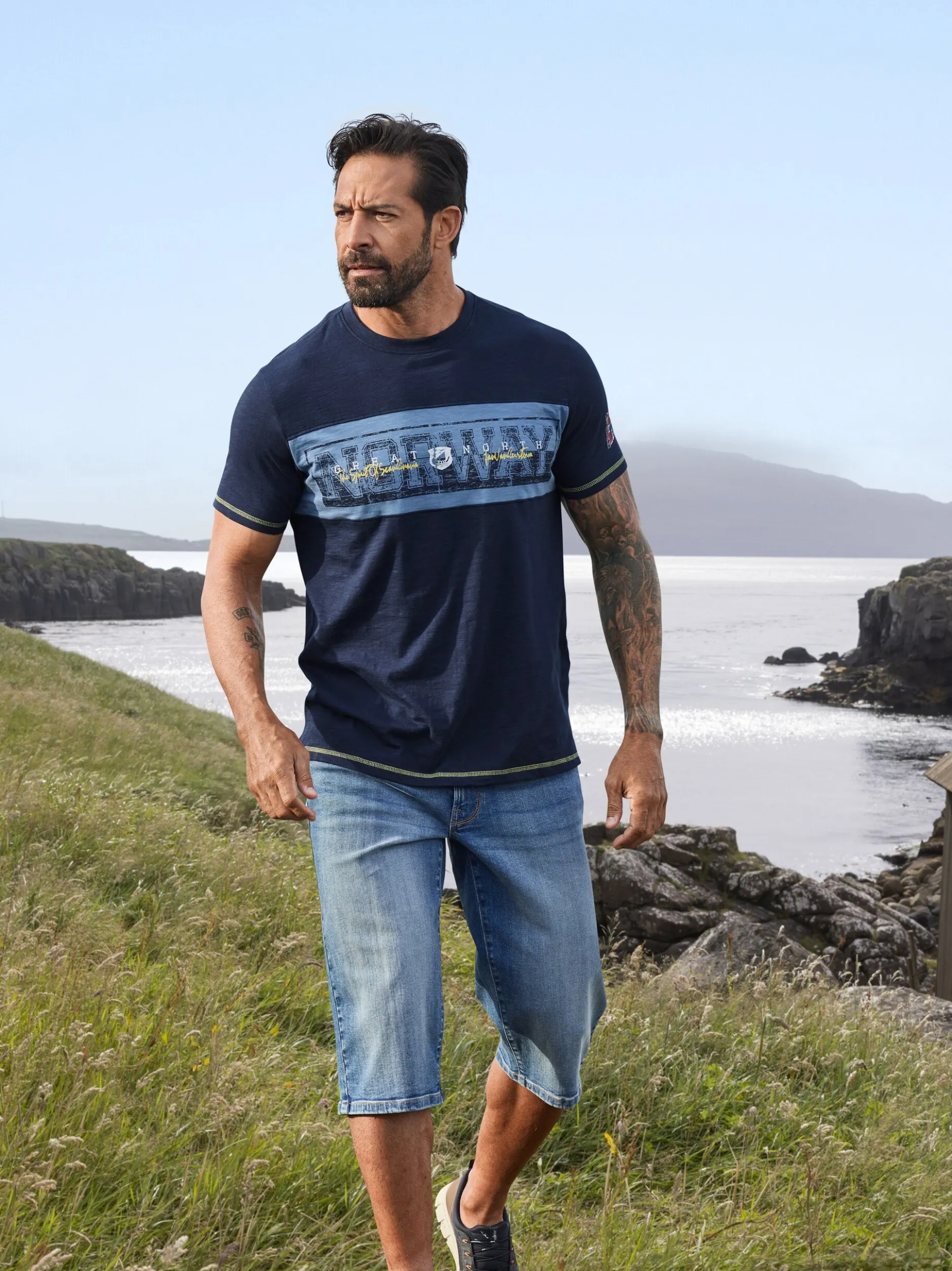 Jan Vanderstorm Herren T-Shirt - MATTGUR in blau