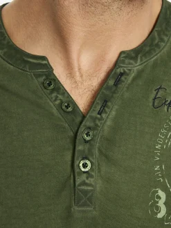 Jan Vanderstorm Herren T-Shirt - GODBERT in oliv