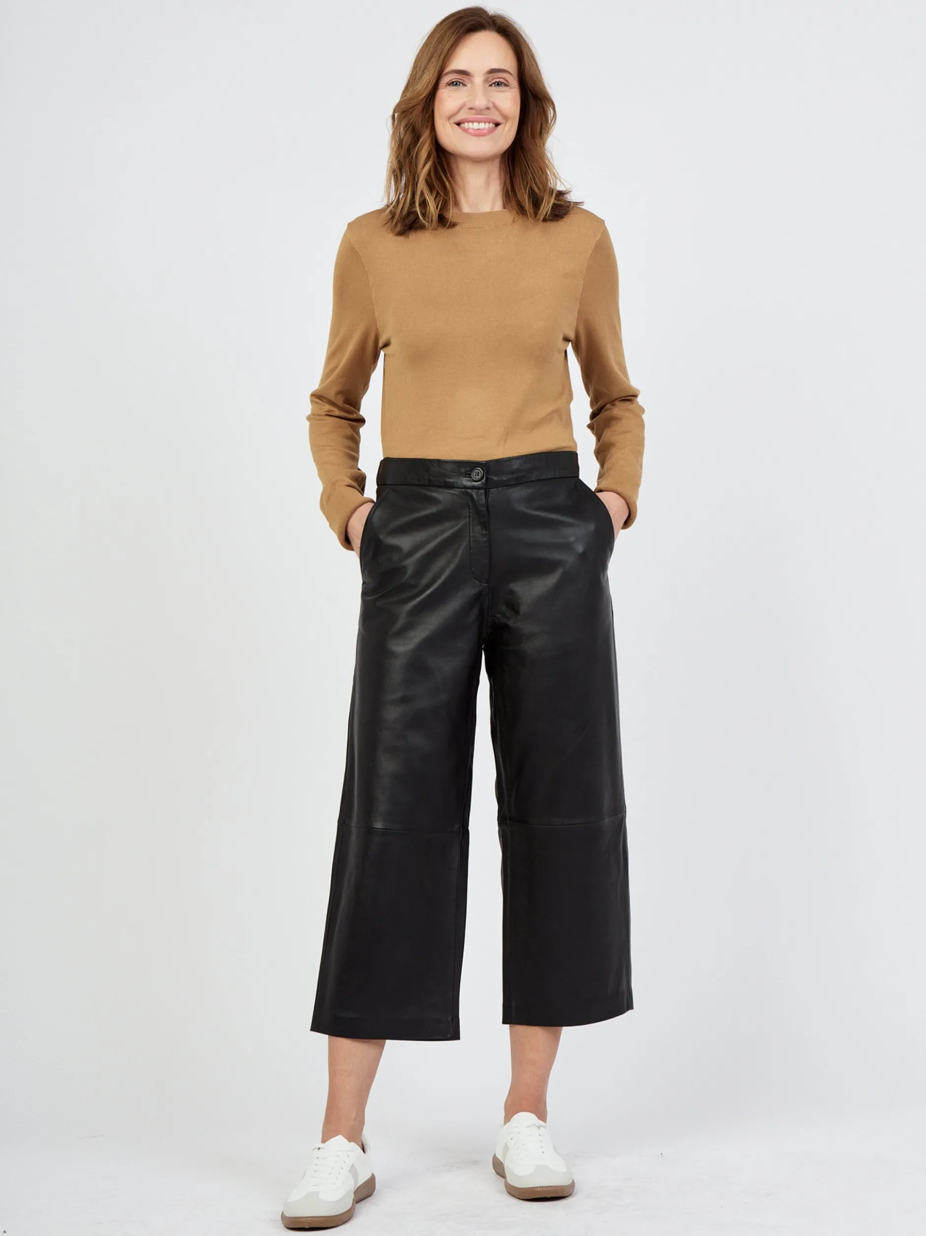 JCC Damen Lederhose in schwarz