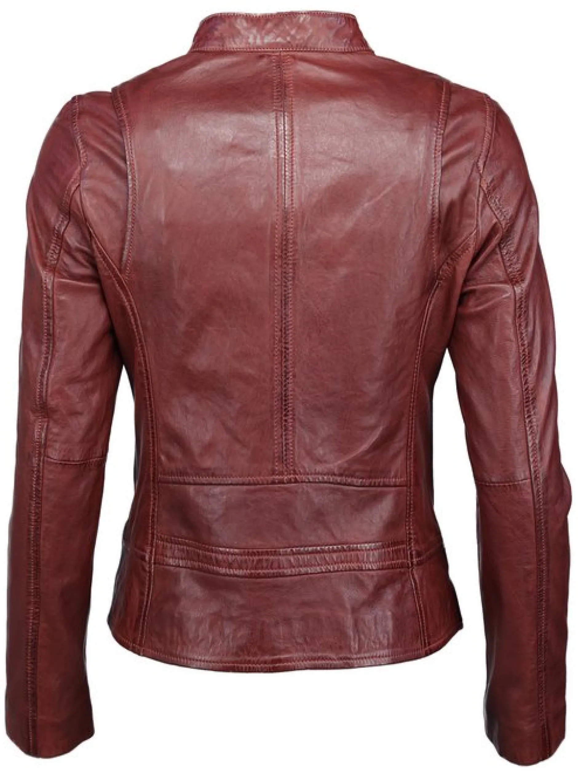 JCC Damen Lederjacke in bordeaux