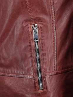 JCC Damen Lederjacke in bordeaux