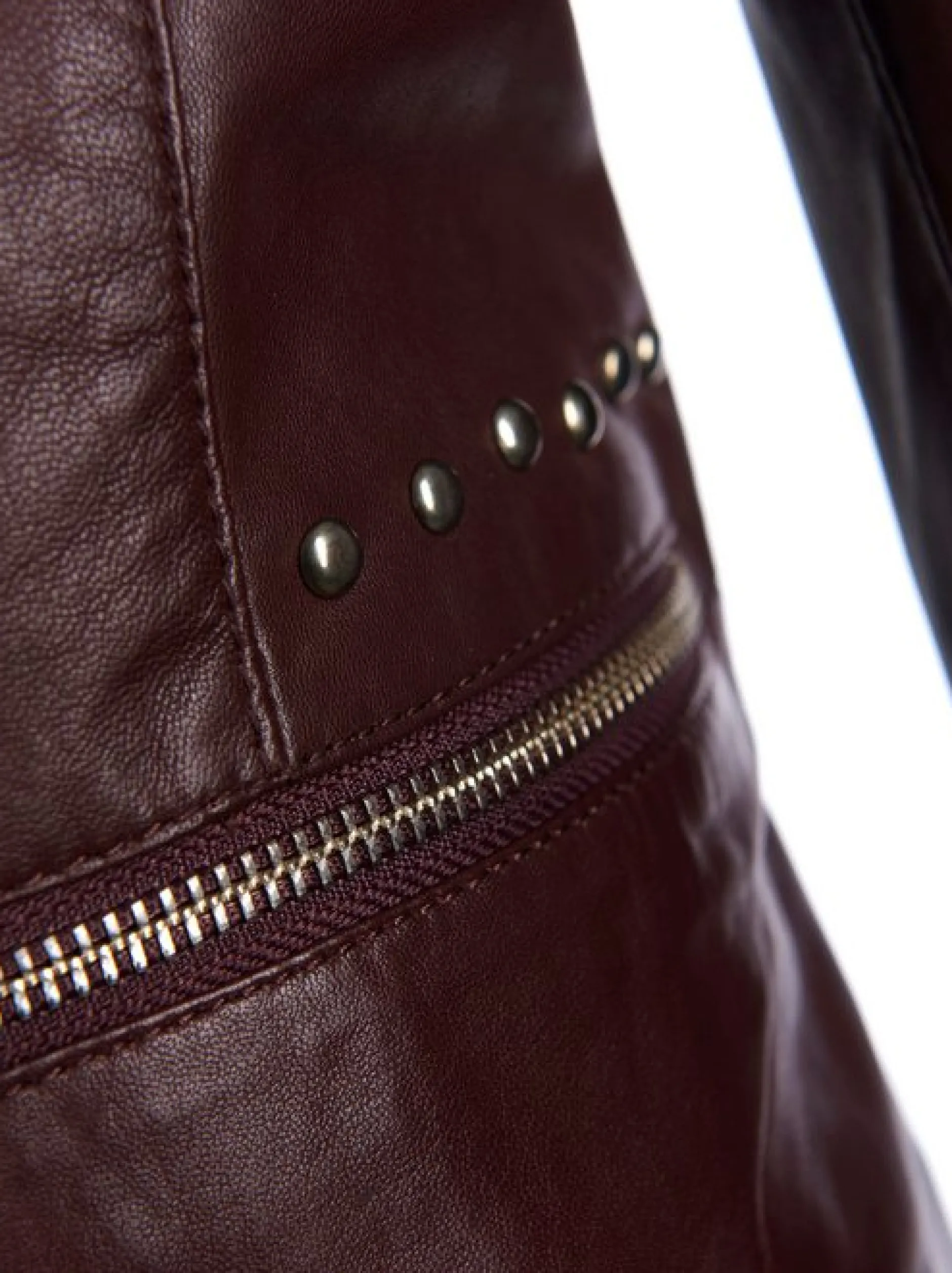 JCC Damen Lederjacke in bordeaux