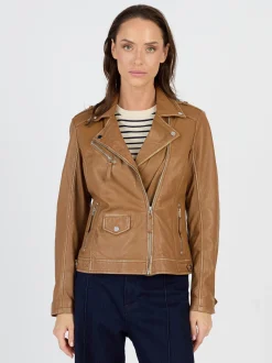 JCC Damen Lederjacke in braun