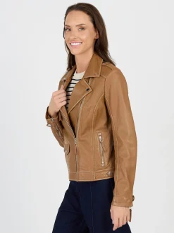JCC Damen Lederjacke in braun