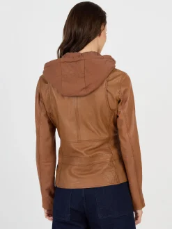 JCC Damen Lederjacke in cognac