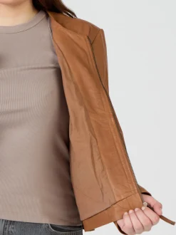 JCC Damen Lederjacke in cognac