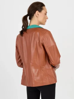 JCC Damen Lederjacke in cognac