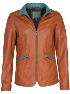 JCC Damen Lederjacke in cognac