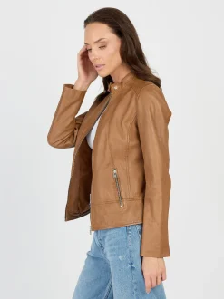 JCC Damen Lederjacke in cognac