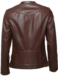 JCC Damen Lederjacke in rot