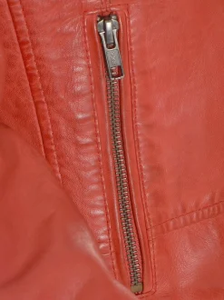 JCC Damen Lederjacke in rot
